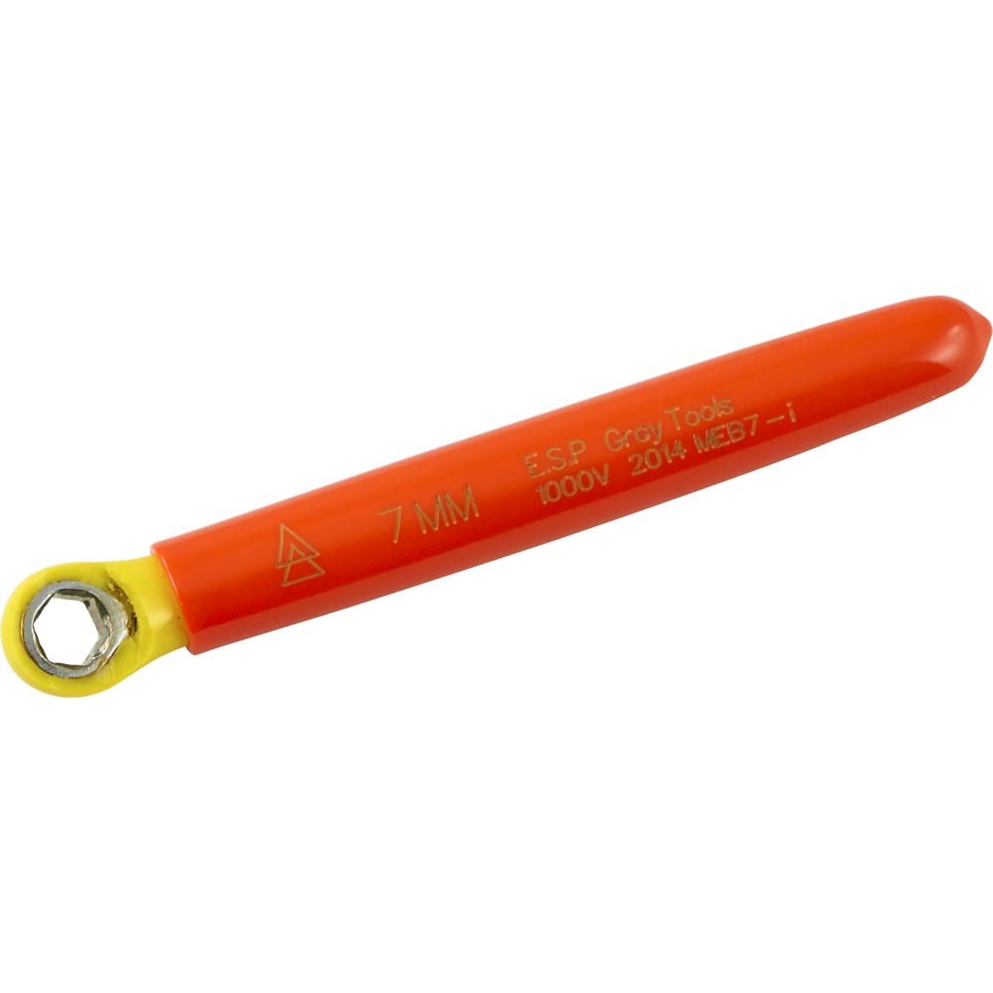 Gray Tools, Box End Wrench 7mm, 1000V Insulated, Model# MEB7-I